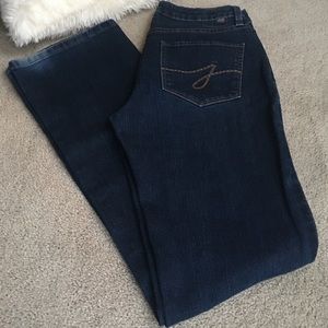 Ladies Comfortable Dark Blue Bootcut Jeans
